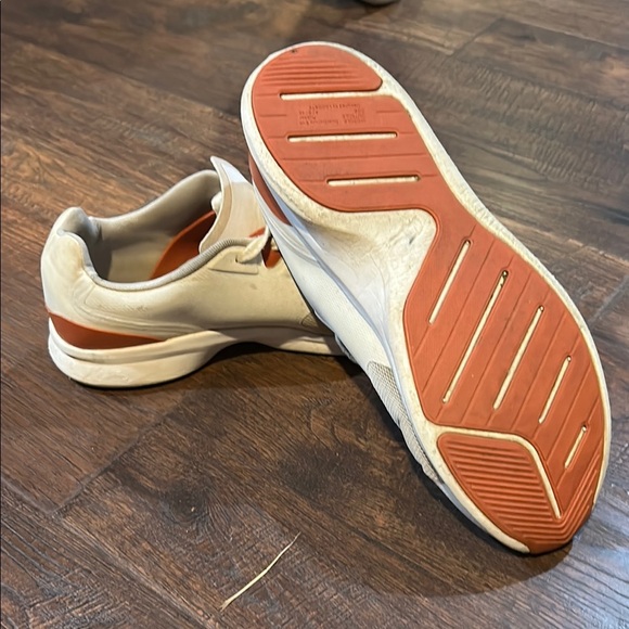 Lacoste Cream and Orange Sneakers with Suede Finish - Picture 4 of 4